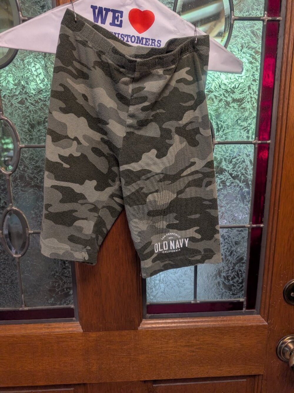Boys Green camouflage shorts, size 14/16